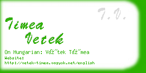 timea vetek business card